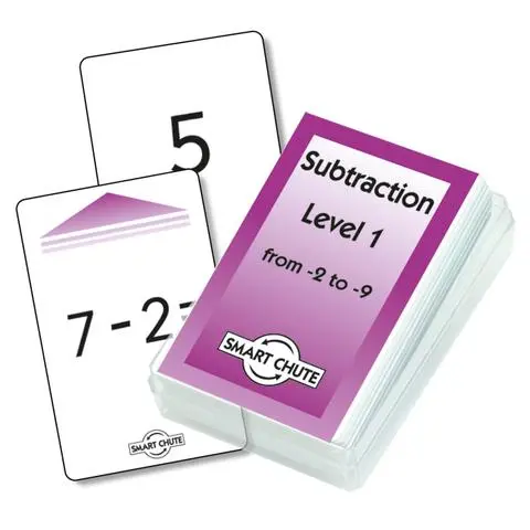 Cartas de Subtração Nível 1 (-2 a -9)